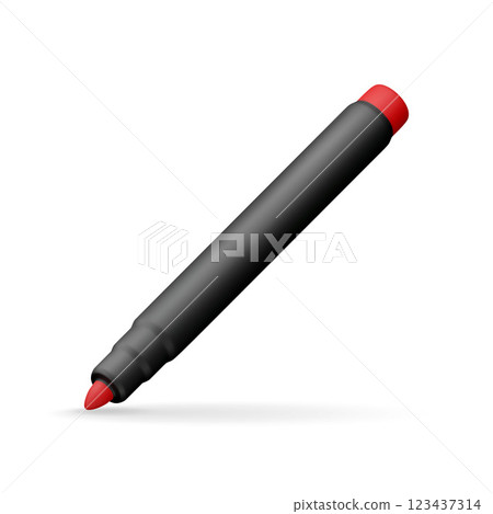 3D markers pen isolated on white 3D markers pen isolated on white 123437314