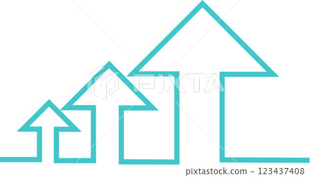 Illustration of up arrow graphic material Illustration of up arrow graphic material 123437408