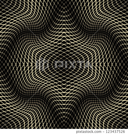 The geometric pattern with lines. Seamless vector background. Golden and black texture. Graphic modern pattern. Simple lattice graphic design 123437526