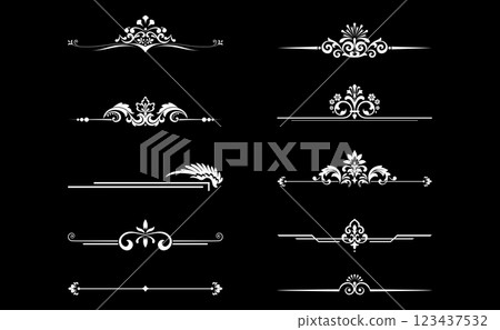 Vintage set. Floral elements for design monograms, invitations, frames, menus and labels. Graphic design of the website, cafes, boutiques, hotels, wedding invitations. Vintage set. Floral elements for design monograms, invitations, frames, menus and labels. Graphic design of the website, cafes, boutiques, hotels, wedding invitations. 123437532