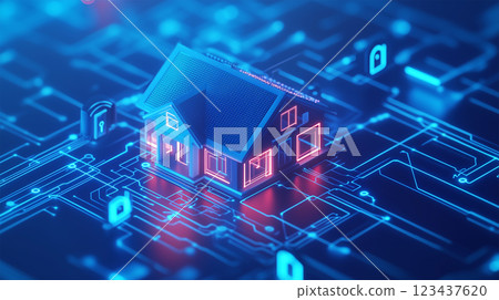 Security to protect the home of the future – Smart Lock.. 123437620