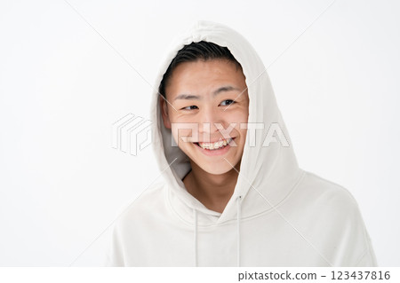 Boys, Teenagers, Portrait, Hoodie 123437816