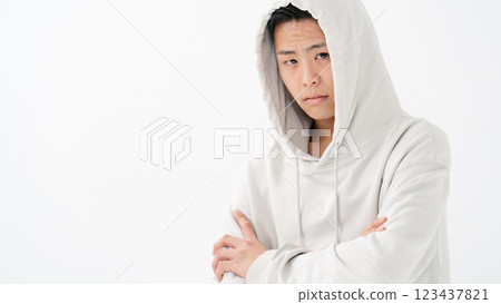 男孩, 青少年, 肖像, 連帽衫 123437821