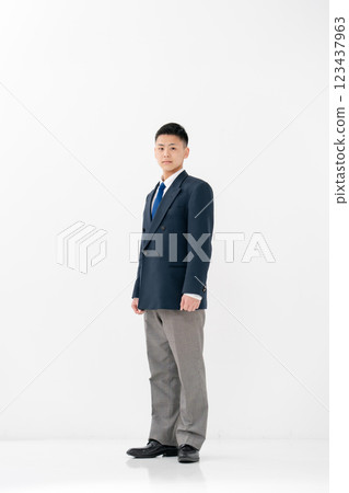 Boys, high school students, uniforms Boys, high school students, uniforms 123437963