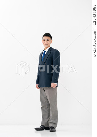 Boys, high school students, uniforms 123437965