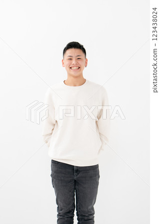 男孩，青少年，肖像 123438024