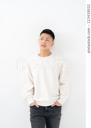 男孩, 青少年, 肖像, 酷 123438032