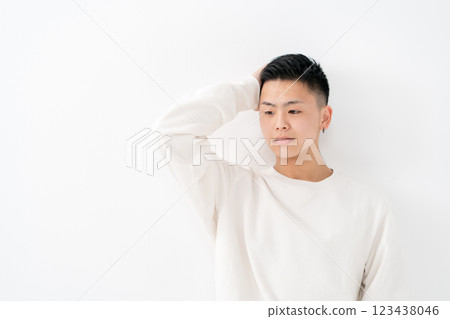 男孩, 青少年, 肖像, 酷 123438046