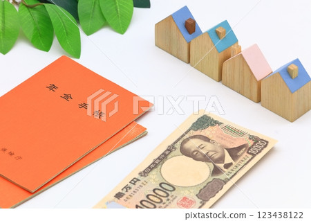 金錢和退休金簿的形象 123438122