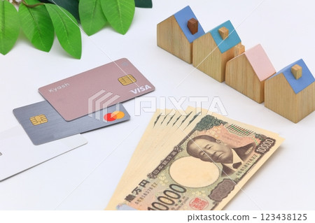 Money and credit card image Money and credit card image 123438125