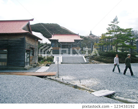 Pagoda at Osorezan Onsen in Mutsu City, Aomori Prefecture 123438192