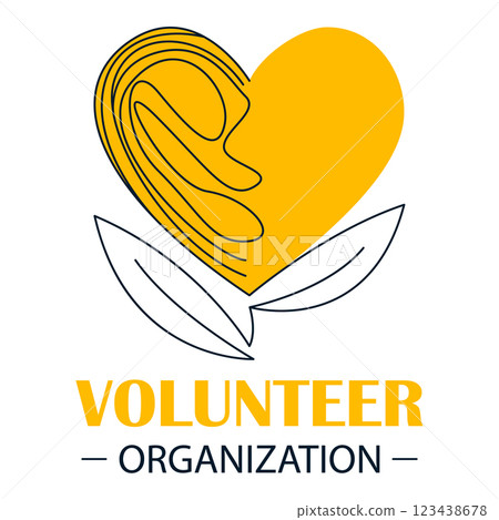 Volunteer organization logo vector isolated 123438678
