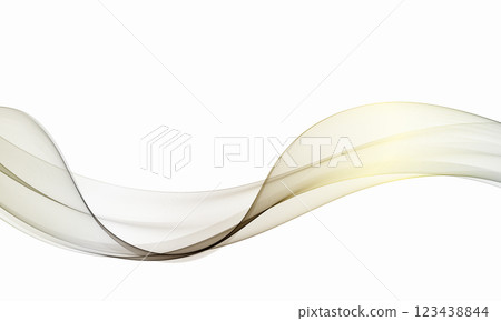 Transparent smoky wave flow, metallic gradient , abstract wave background, design element. 123438844