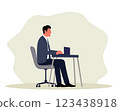businessman sitting at the table 123438918