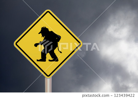 Troll - Crossing sign 123439422
