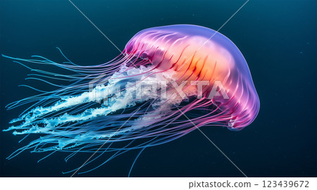 Fantastic deep sea jellyfish 123439672
