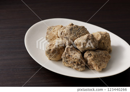 Okinawa brown sugar 123440266