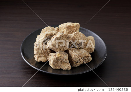 Okinawa brown sugar 123440286