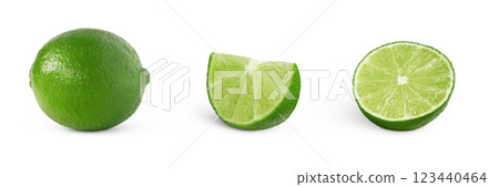Lime collection. Organic limes set isolated Lime collection. Organic limes set isolated 123440464