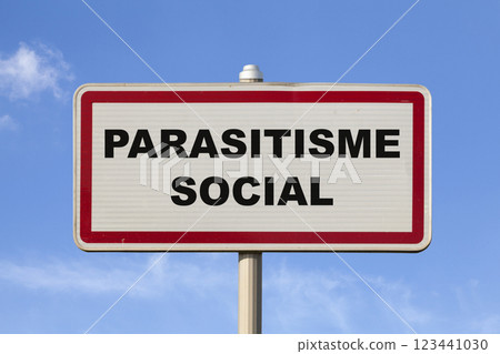 Social parasitism - French entry city sign 123441030
