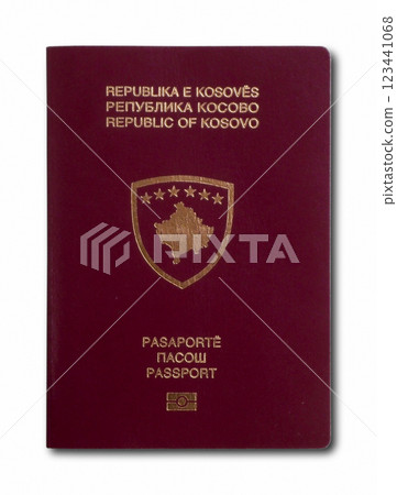 Passport from Kosovo isolated on a white background 123441068