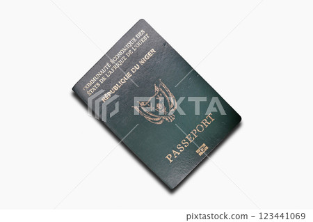 Passport from the Republic of the Niger isolated on a white background 123441069