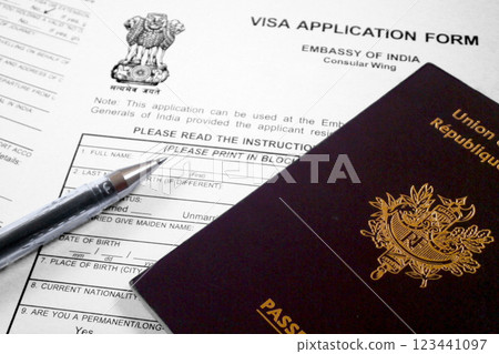 Indian visa application form Indian visa application form 123441097