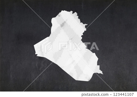 Map of Iraq drawn on a blackboard Map of Iraq drawn on a blackboard 123441107