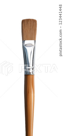 High-Quality Flat Paintbrush with Wooden Handle 123441448