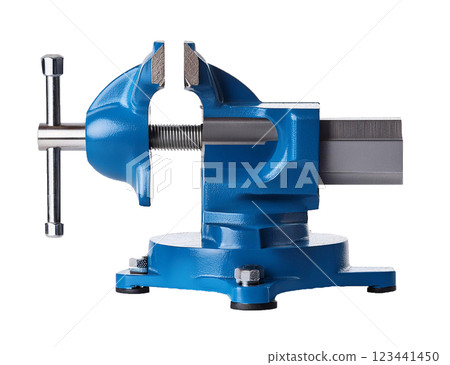 Blue Durable Heavy-Duty Bench Vise with Swivel Base 123441450
