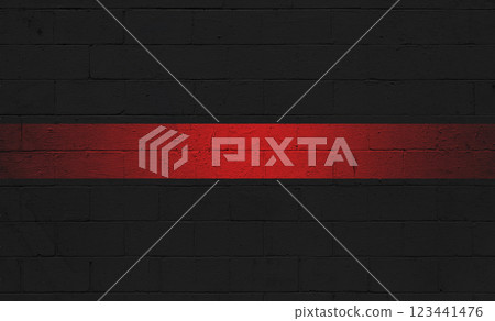 American firefighter support flag painted on a wall American firefighter support flag painted on a wall 123441476