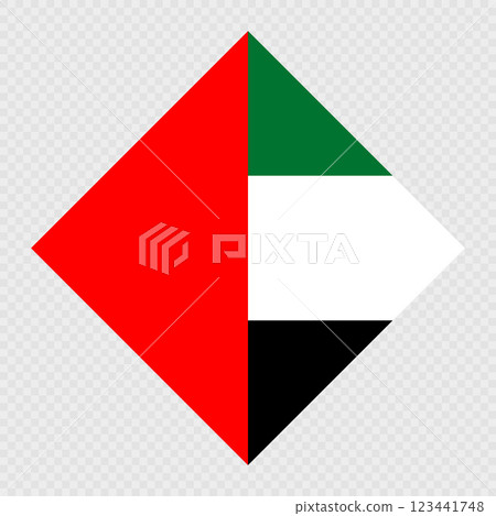 United Arab Emirates rhombus flag. Vector illustration. United Arab Emirates rhombus flag. Vector illustration. 123441748