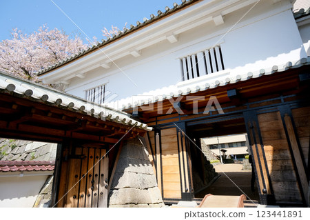 福井縣福井市_福井城小橋橋門1_2024年4月 123441891