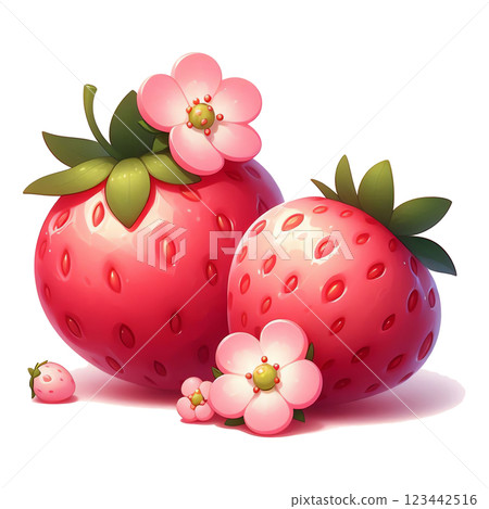 Cute strawberry illustration 123442516
