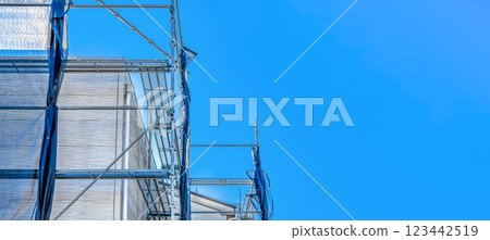 Exterior wall repair work for detached houses 123442519