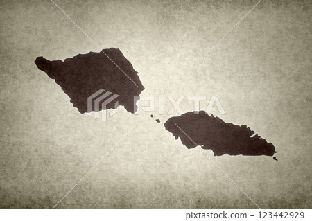 Map of Samoa on a paper Map of Samoa on a paper 123442929