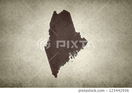 Map of Maine on a paper Map of Maine on a paper 123442936
