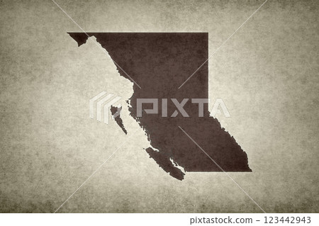 Map of British Columbia printed on a paper Map of British Columbia printed on a paper 123442943