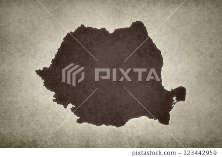 Map of Romania on a paper Map of Romania on a paper 123442959