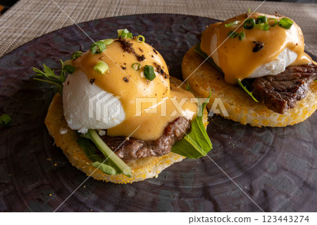 Hokkaido Higashiyama Niseko Village, Ritz-Carlton Reserve Breakfast Wagyu Eggs Benedict Hokkaido Higashiyama Niseko Village, Ritz-Carlton Reserve Breakfast Wagyu Eggs Benedict 123443274