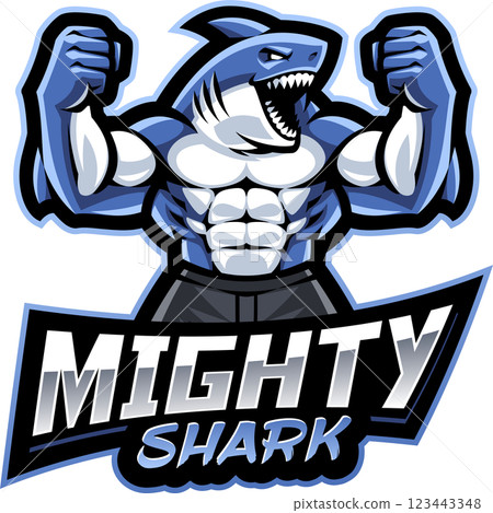 Mighty shark esport mascot 123443348