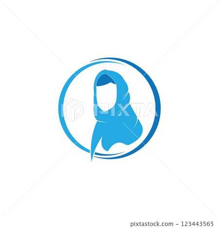 Muslimah hijab Logo template vector 123443565
