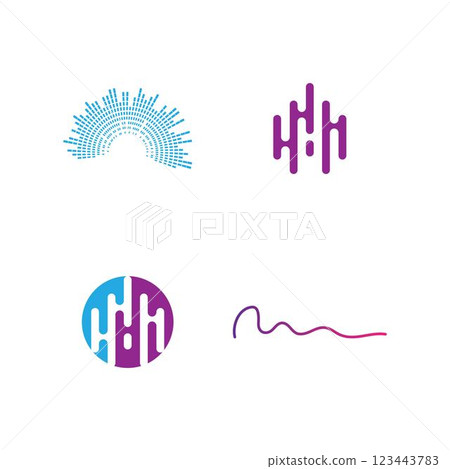 sound wave ilustration logo vector 123443783