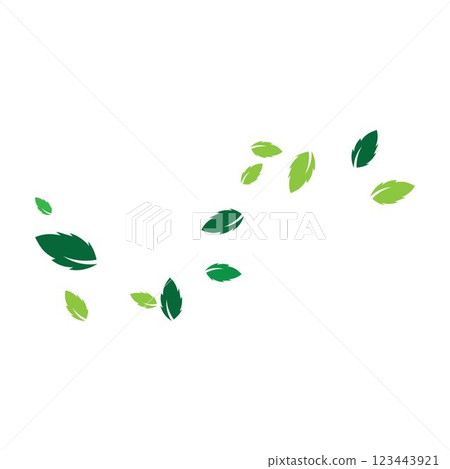 leaf ecology nature element vector icon 123443921