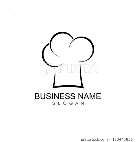 hat chef logo template vector 123443936