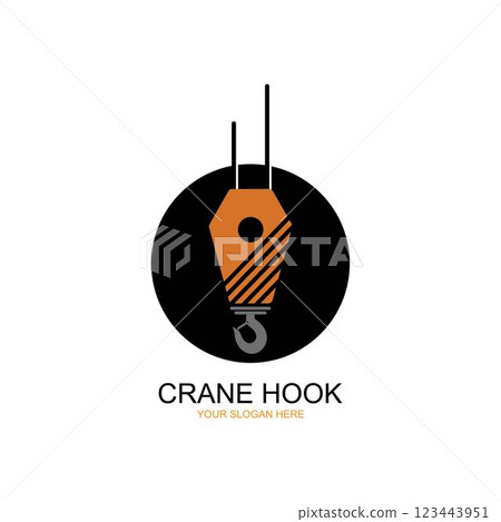 Crane hook logo vector Crane hook logo vector 123443951
