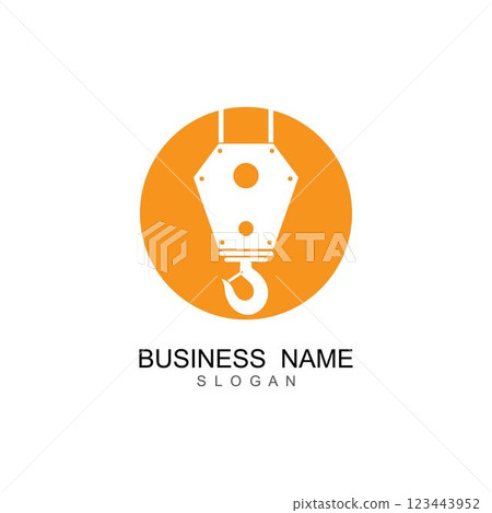 Crane hook logo vector 123443952