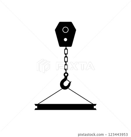 Crane hook logo vector 123443953