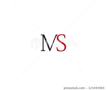 initial letter ms logo 123443993