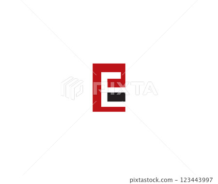 initial letter pe logo 123443997